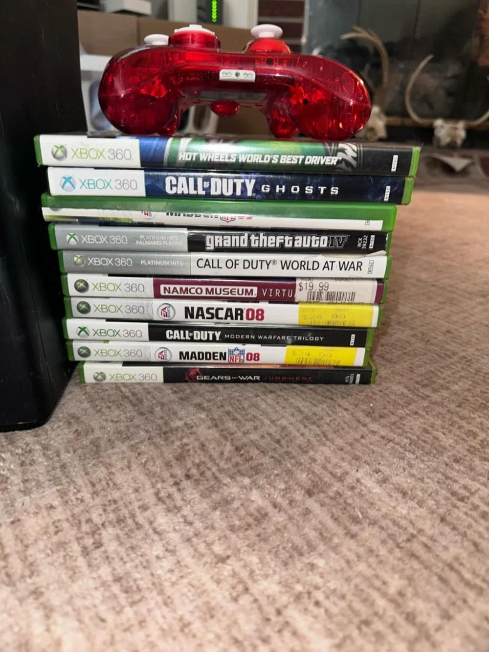 Console Bundle with Red Controller and Games